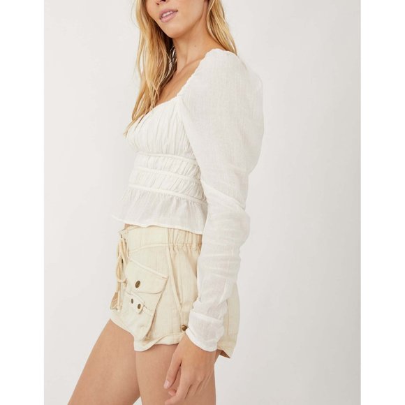 🎉LAST CHANCE🎉 NWT Free People Chloe Top / White - Picture 2 of 6